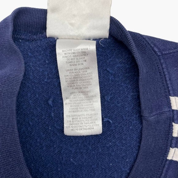 Vintage Adidas Terrycloth Front Logo Blue Wash Sweater - Picture 9 of 9
